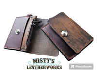 Leather mini wallets (attach to a keychain)