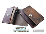 Leather mini wallets (attach to a keychain)
