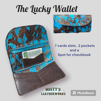 Blue acid wash Lucky Wallet
