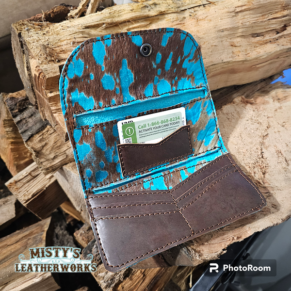 Blue acid wash Lucky Wallet