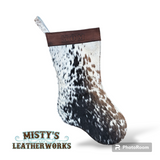 Personalized Cowhide Christmas Stocking