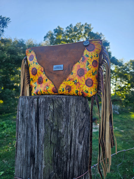 "Golden Prairie " leather crossbody