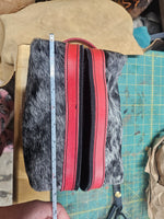 Pink cowhide travel bag