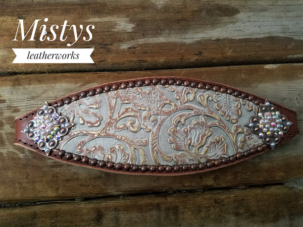 Cowboy Floral Rose Gold Noseband